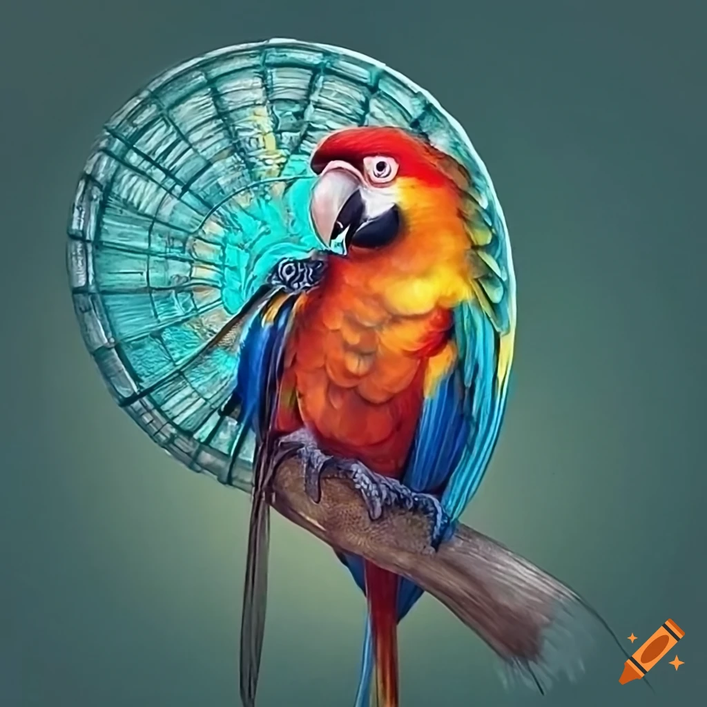 Parrot Resting Beside A Fan Heater On Craiyon