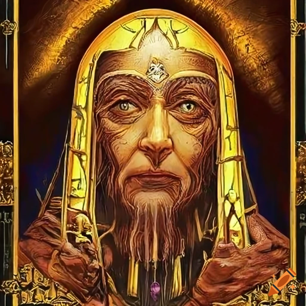 detailed-tarot-card-with-golden-priests
