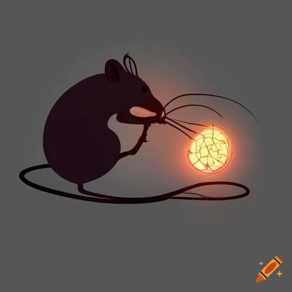 silhouette of a mouse using a fan heater