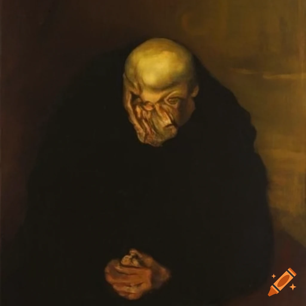 portrait of a sick man by Frank Duveneck