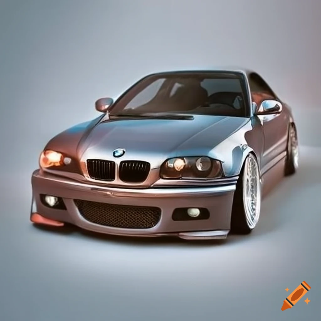 A highly customized and lowered bmw e60 with a widebody kit on Craiyon