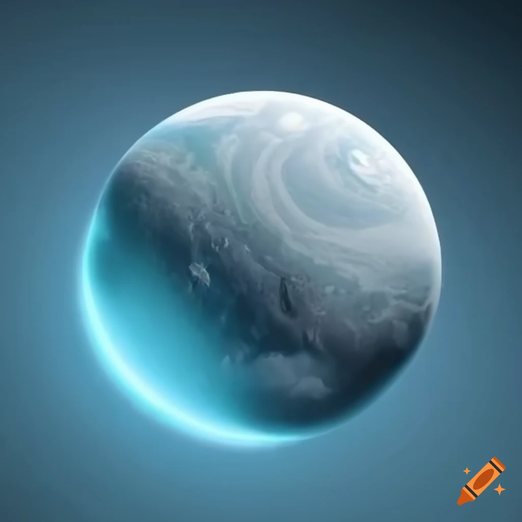 animation of a futuristic white planet