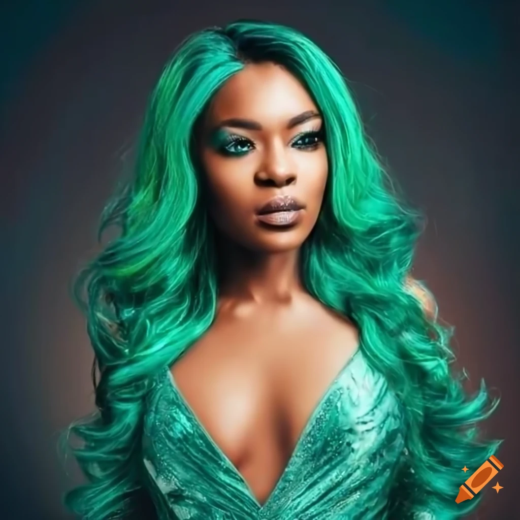 Black Woman In Green Dress At Formal Event