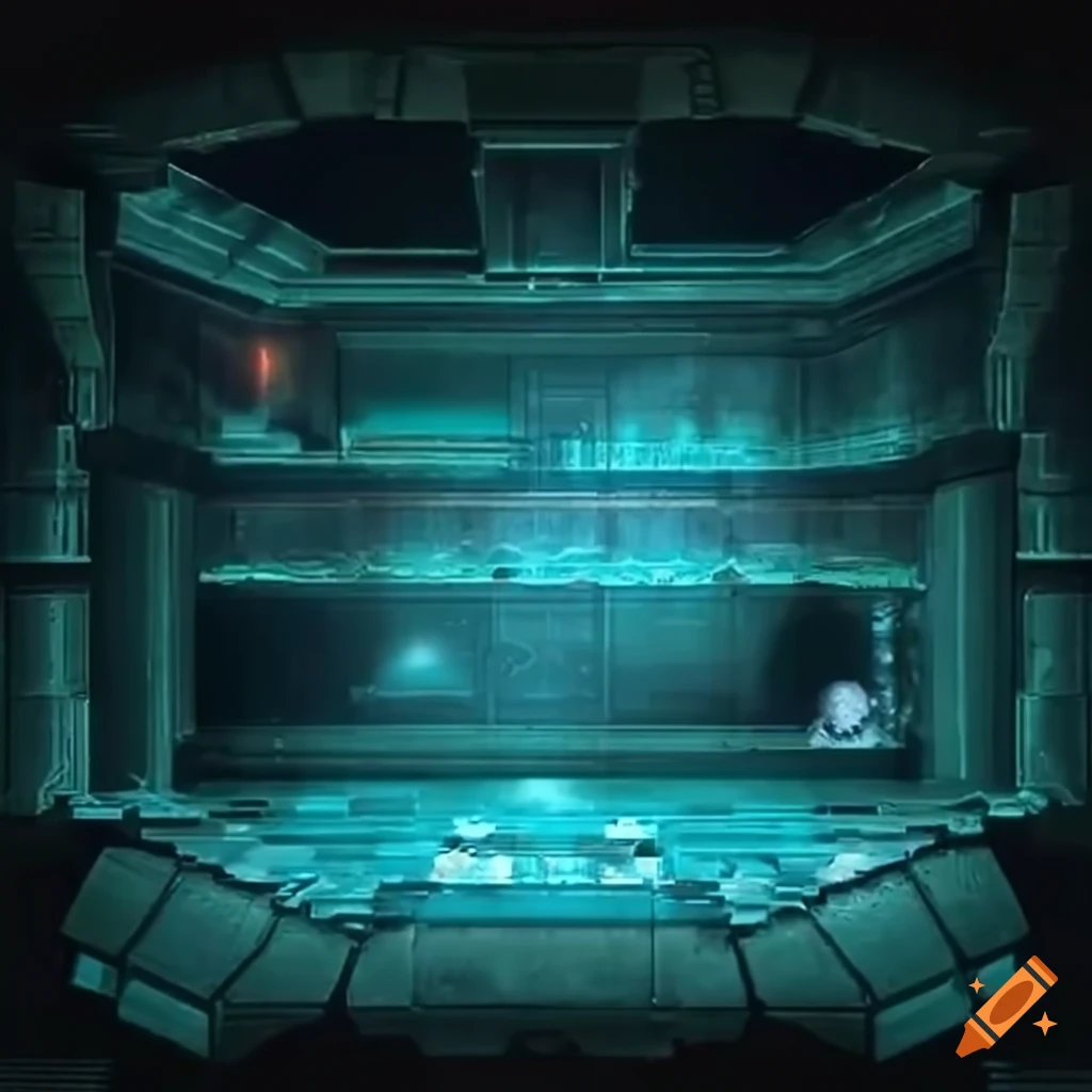 game layout map with illuminated rocks