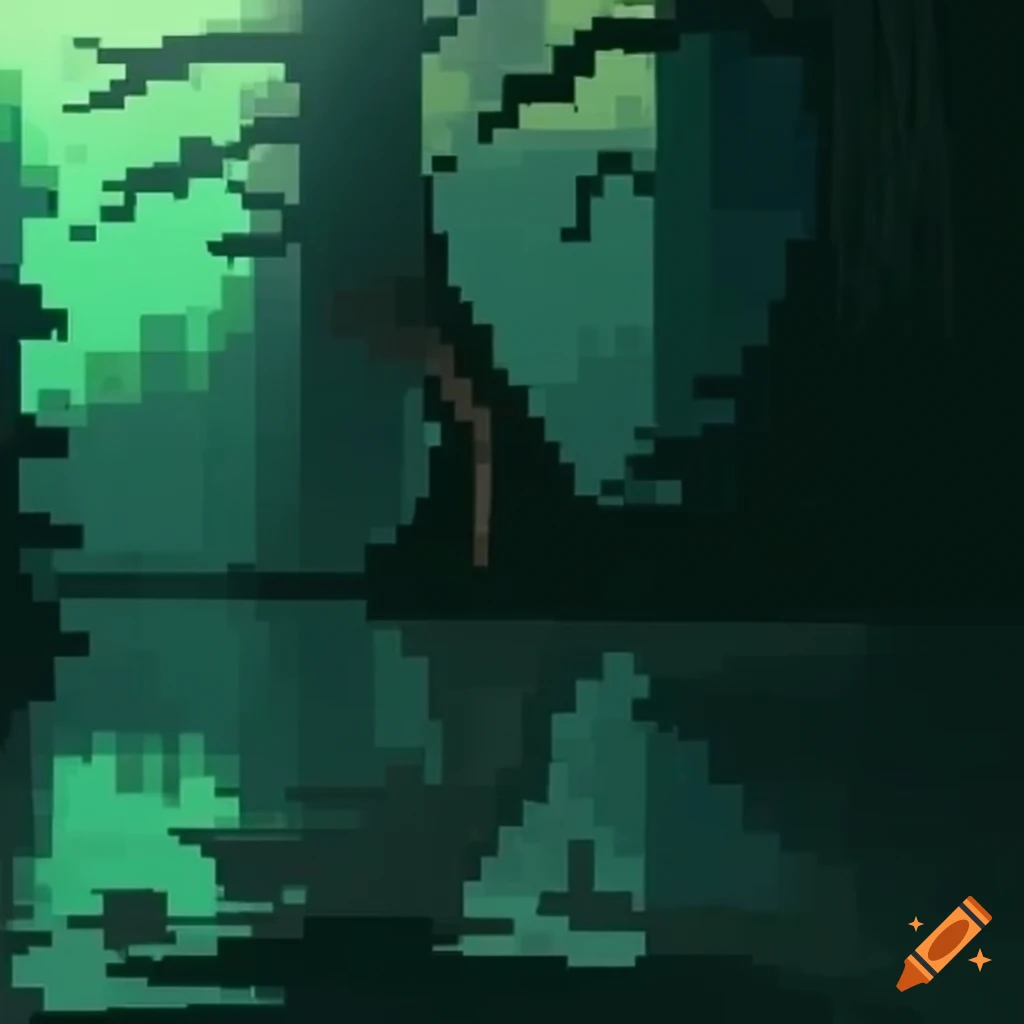 8-bit pixel art of a swamp
