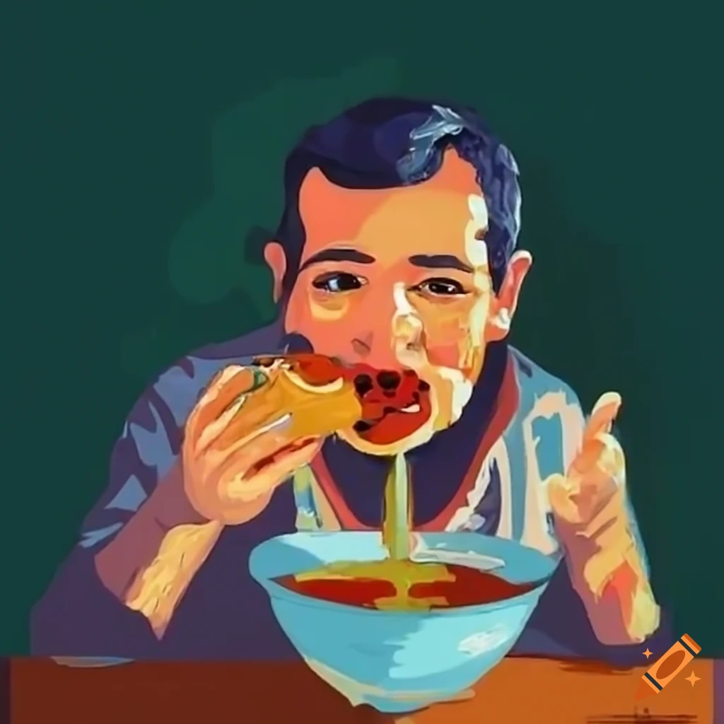 Ted Cruz eating soup