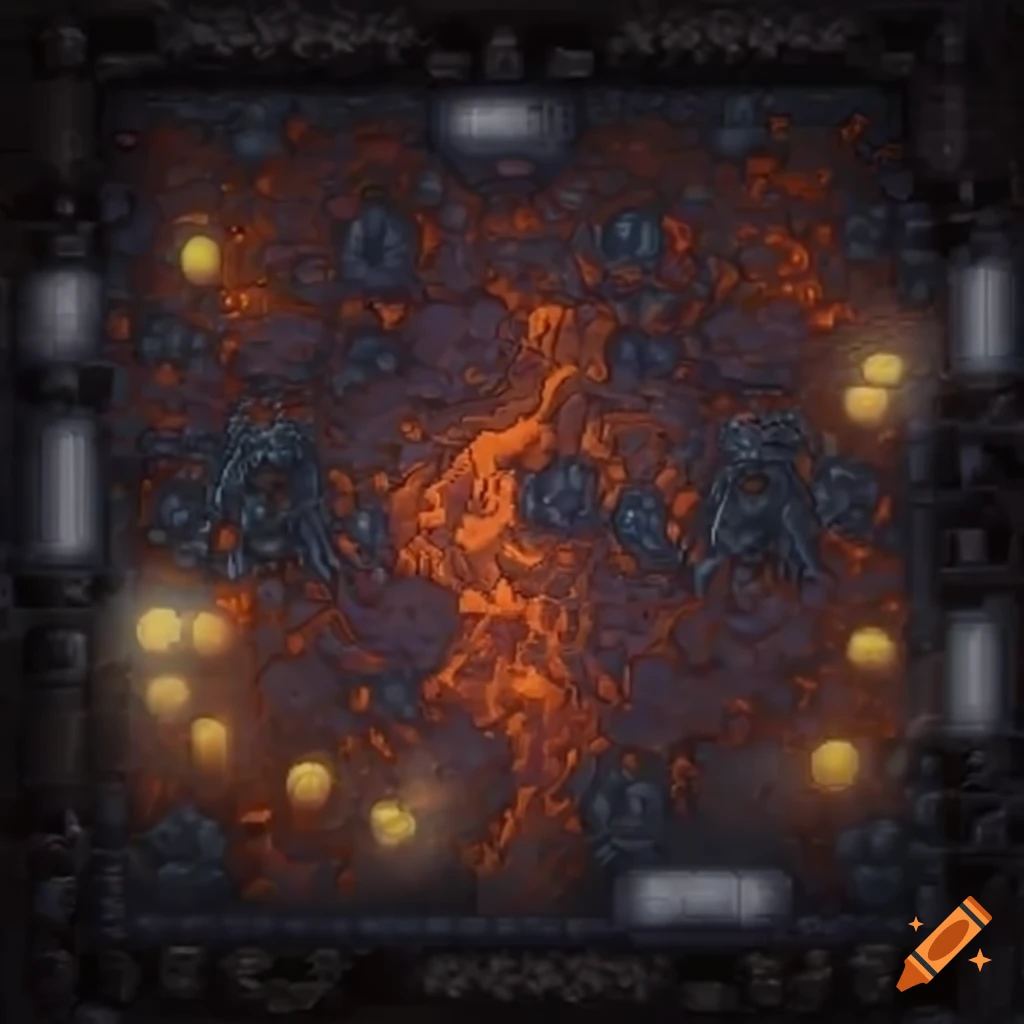 molten bubble tiles in a 2D platform game