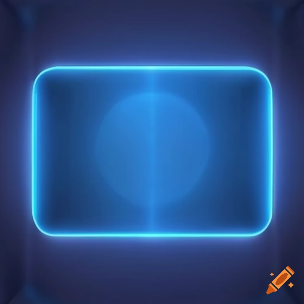 blue hologram screen CGI rendering