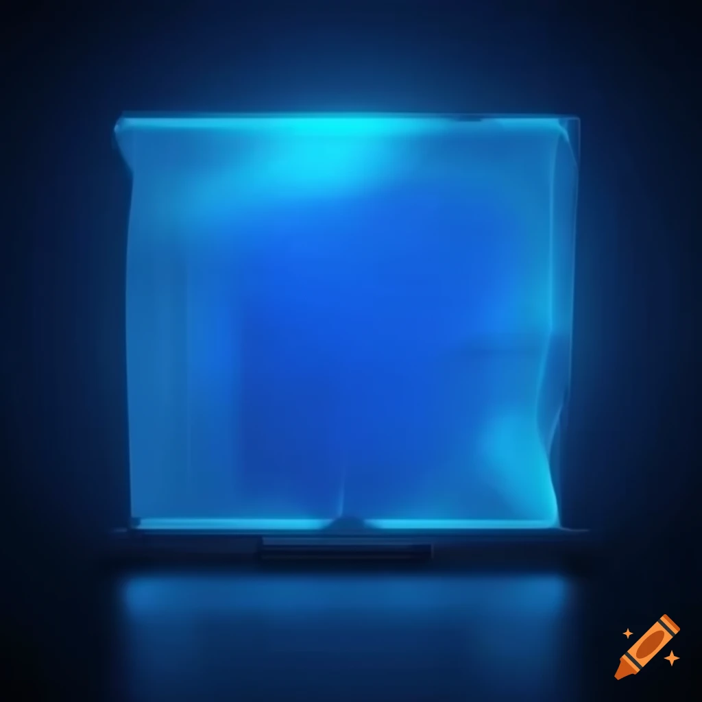 blue hologram screen rendering