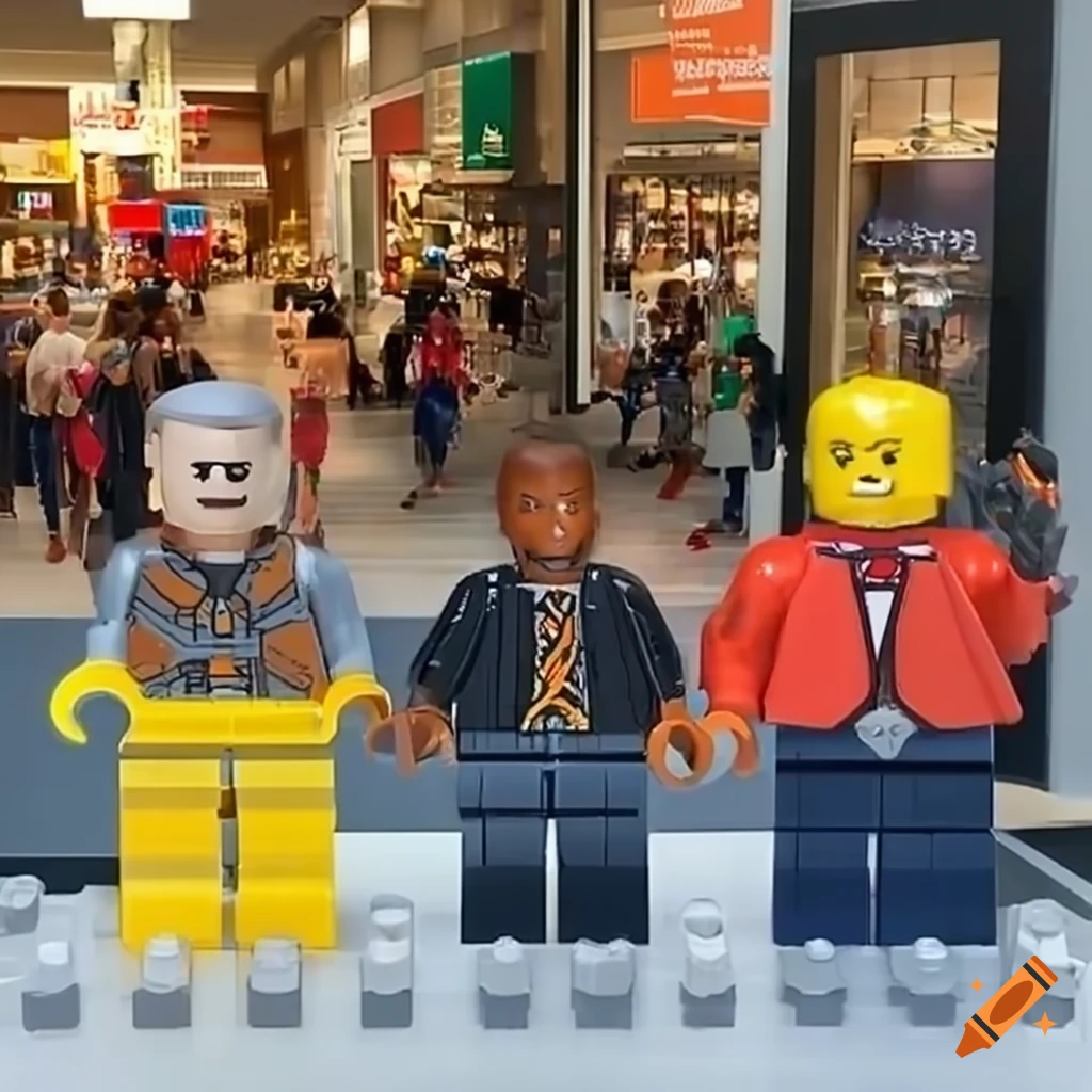 Joe Rogan Jordan Peterson And Steve Harvey In A Shopping Mall On Craiyon