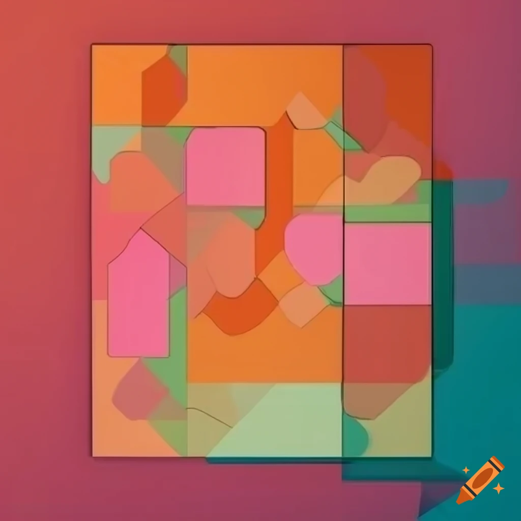 geometric line art of minimalist squares