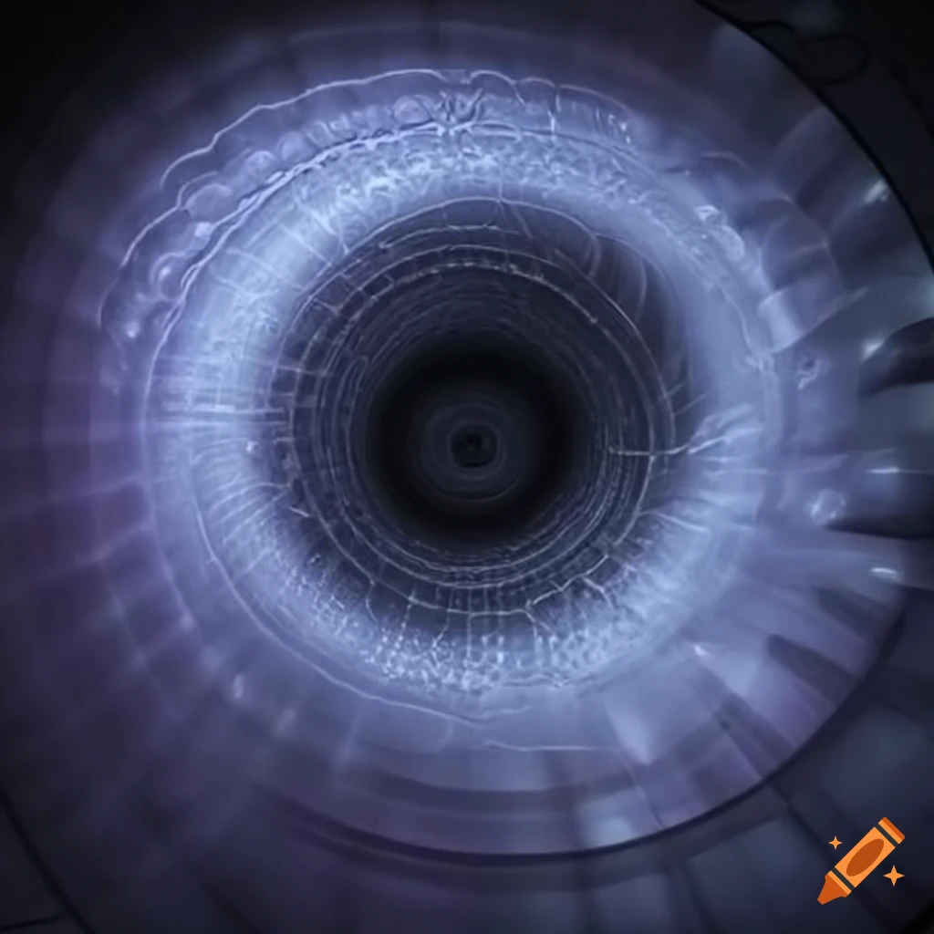hyper-realistic artwork of a translucent glass torus