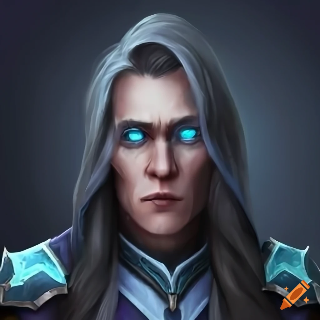Photorealistic farseer character with blue eyes on Craiyon