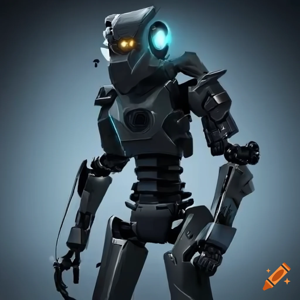 grey robotic wolf
