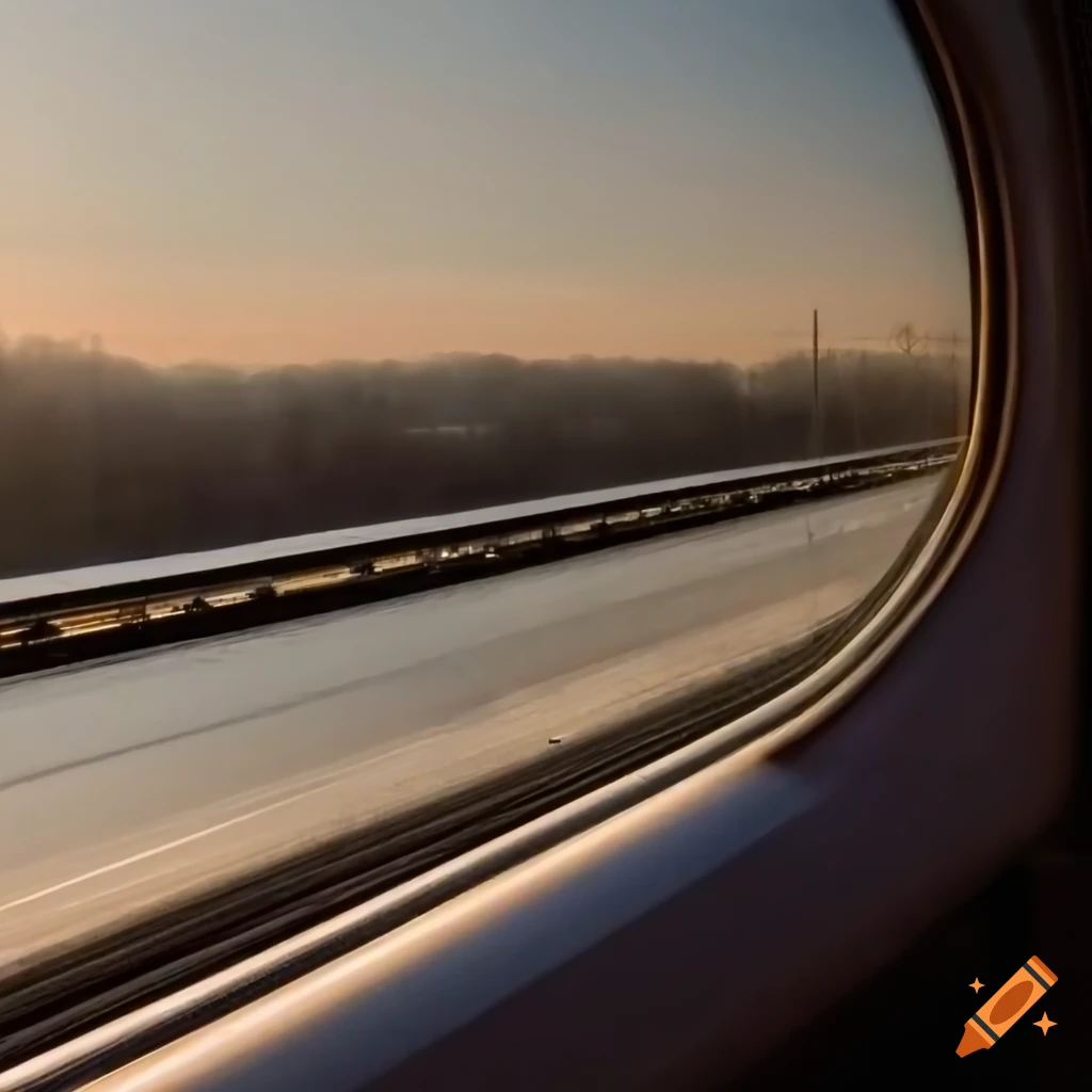 morning view from a train window