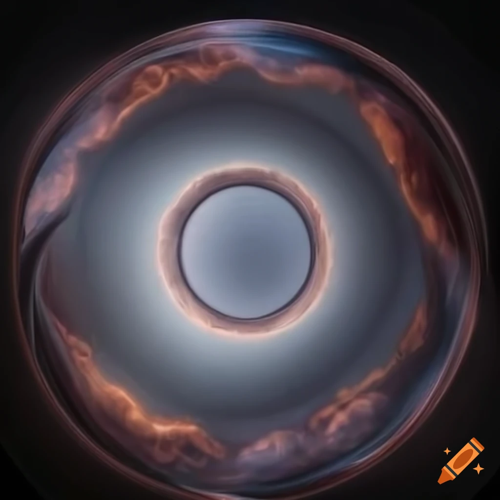 hyper-realistic artwork of a translucent glass torus