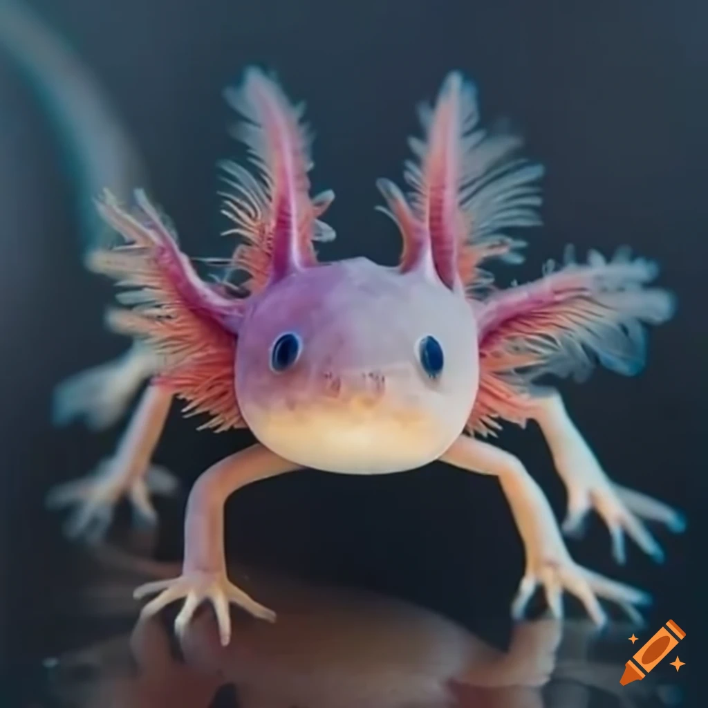 Playful Axolotls Swimming Playful Axolotls Swimming