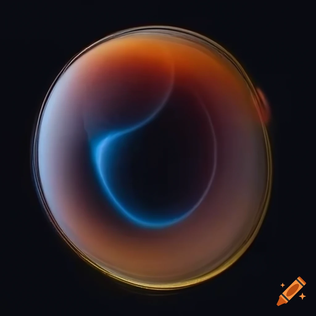 hyper-realistic artwork of a translucent glass torus