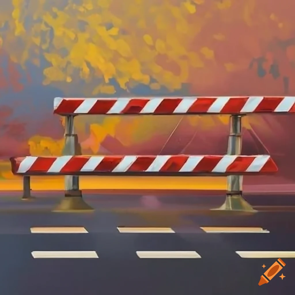 traffic barricade for road construction