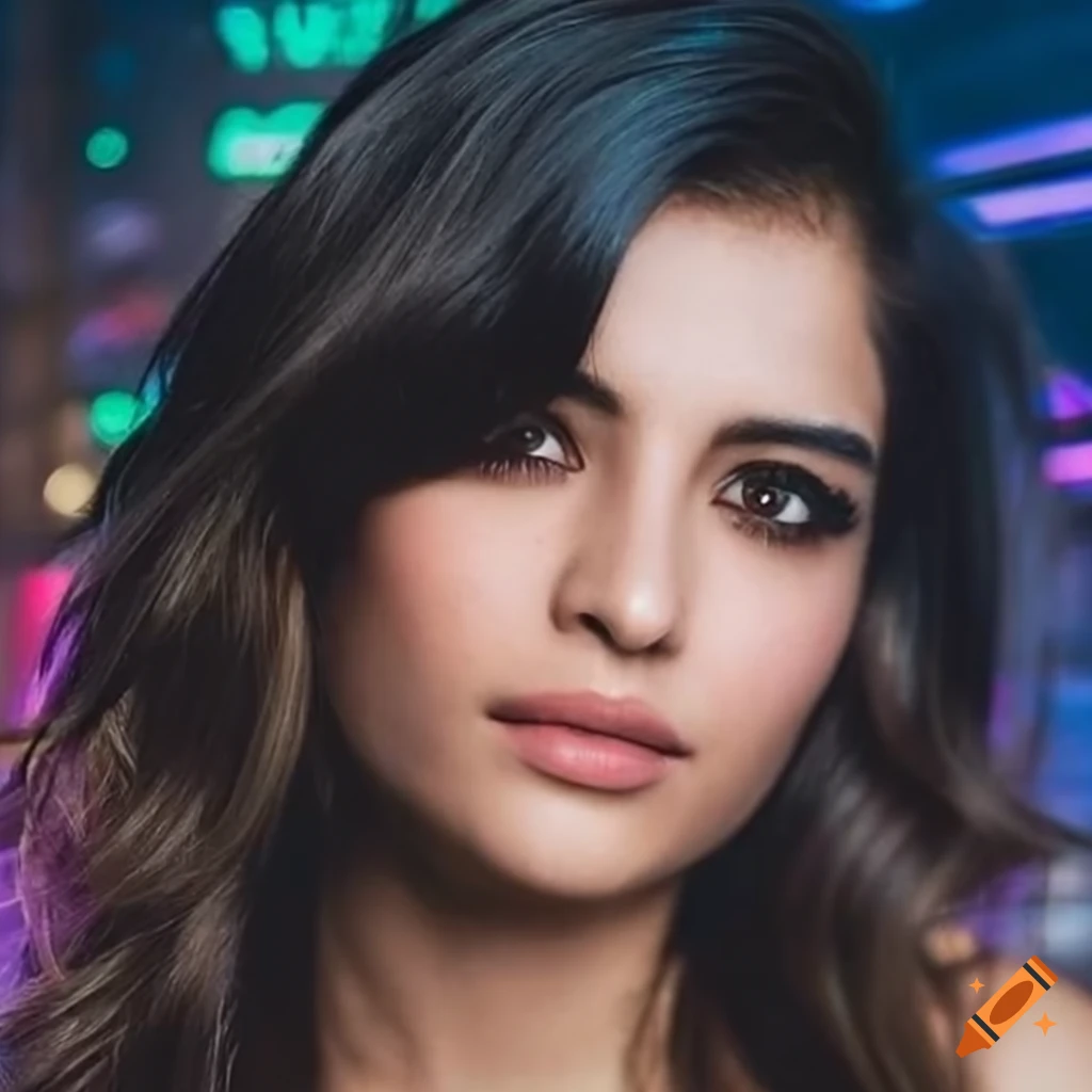 closeup portrait of a stunning Indian supermodel