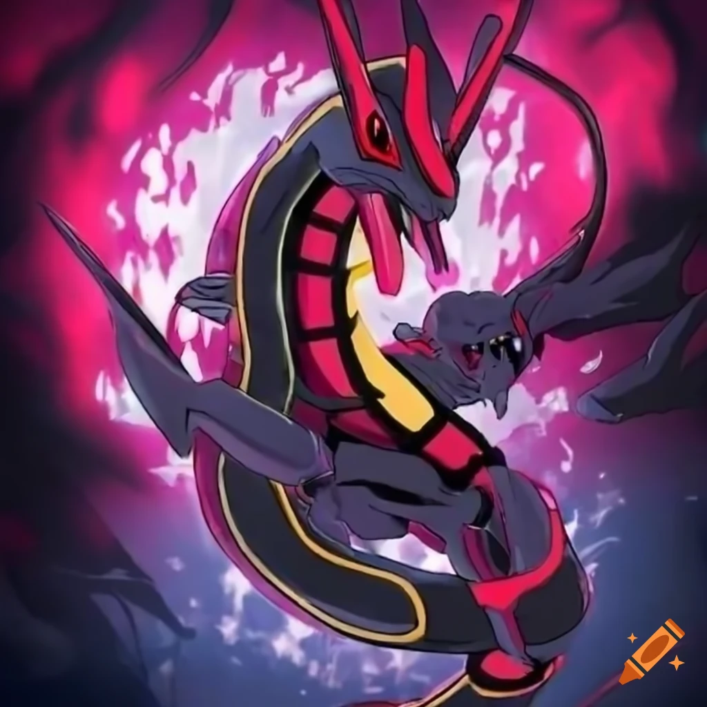 Fusion of red rayquaza and zekrom pokemon on Craiyon