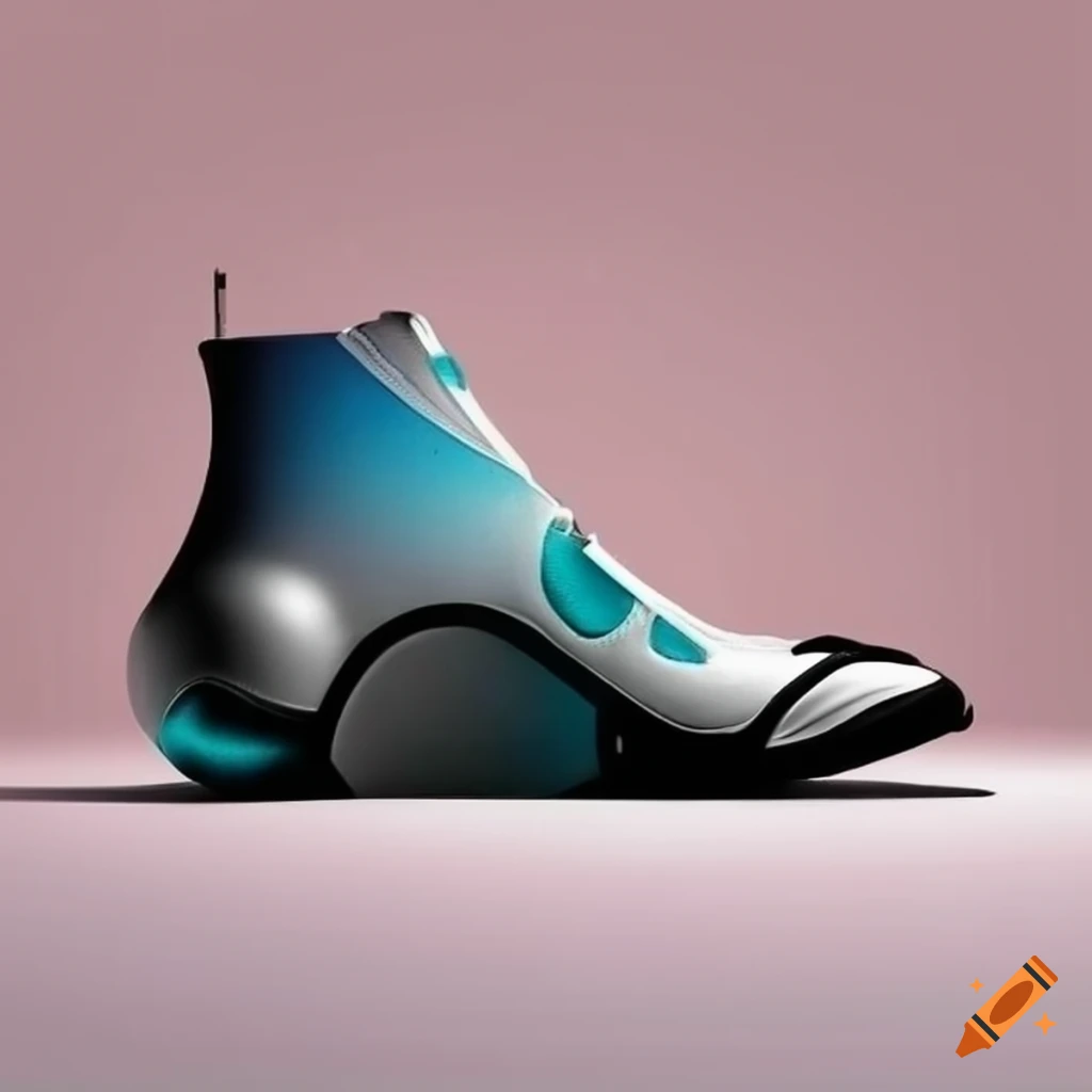 Side view of futuristic sneakers on Craiyon
