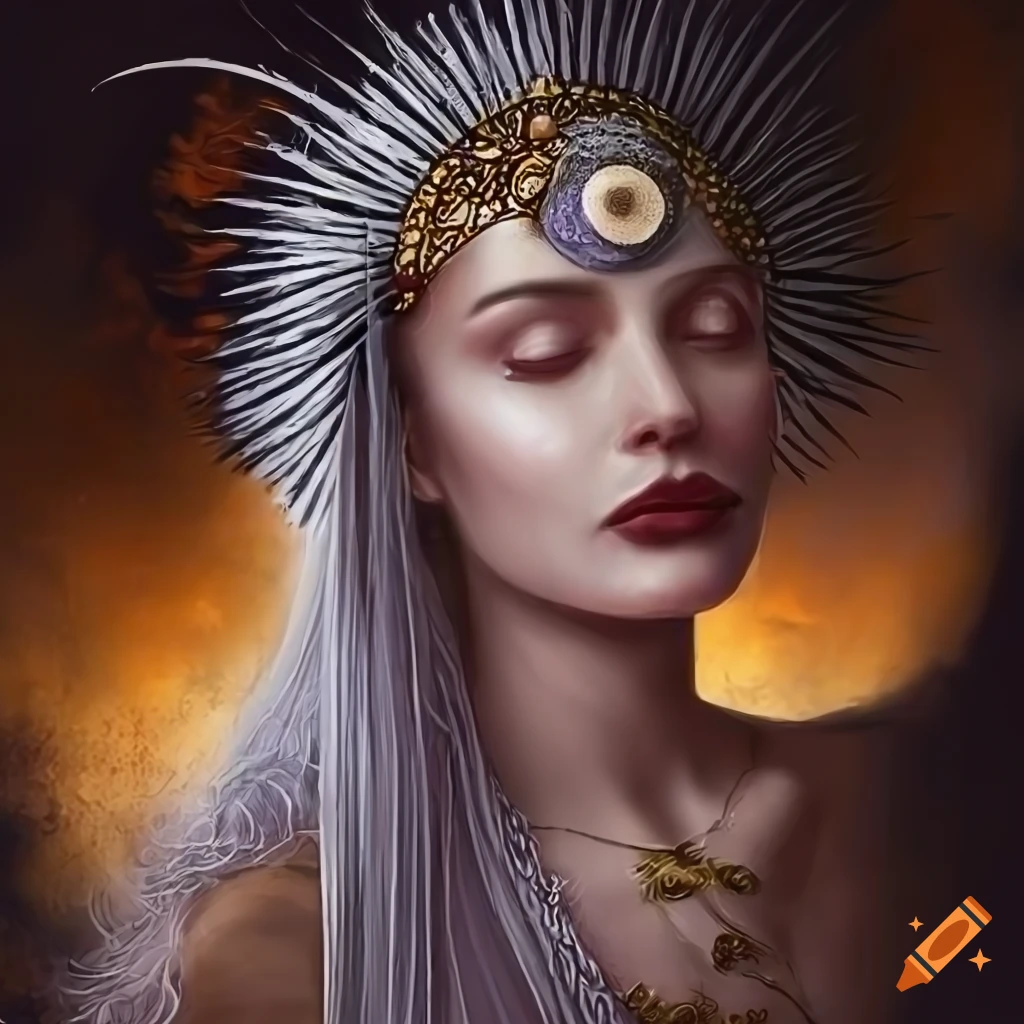 Ultra Realistic Digital Painting Of The Moon Goddess On Craiyon