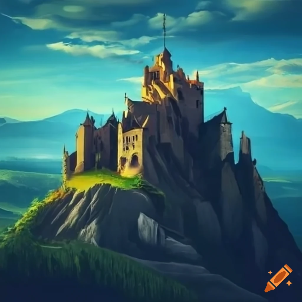 Fantasy castle on Craiyon