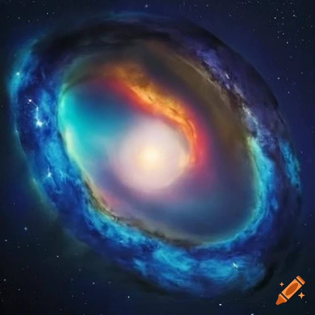 cosmic depiction of a soul journeying through the stars