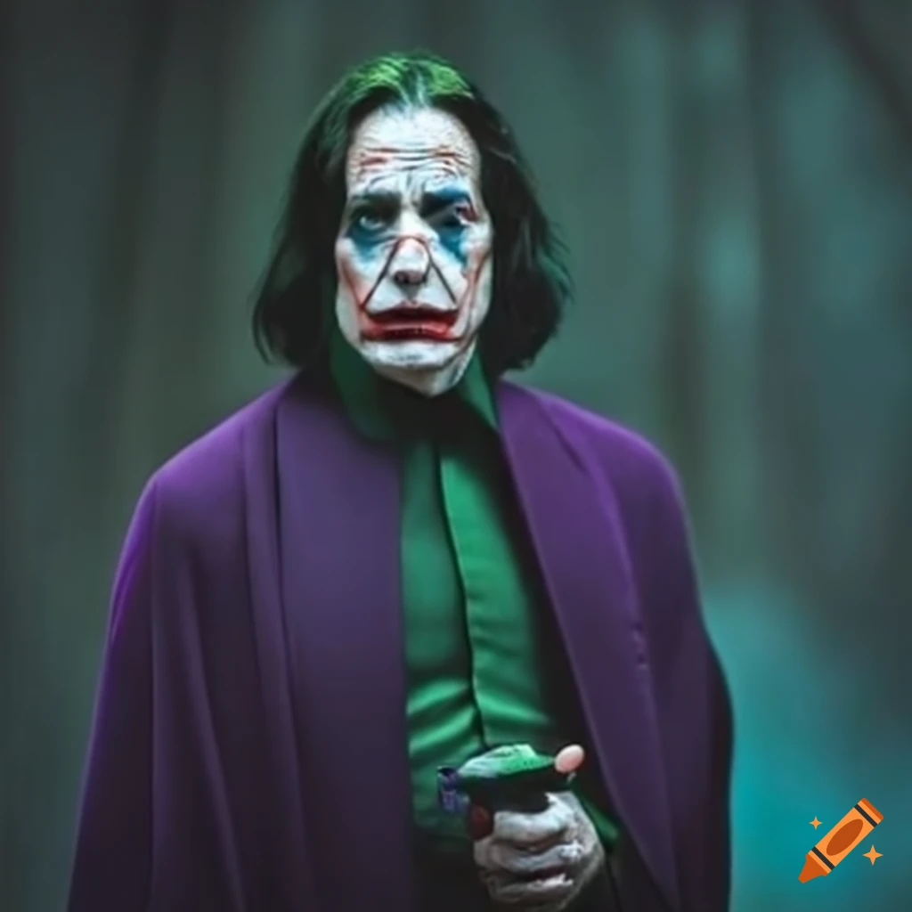 Snape dressed as joker