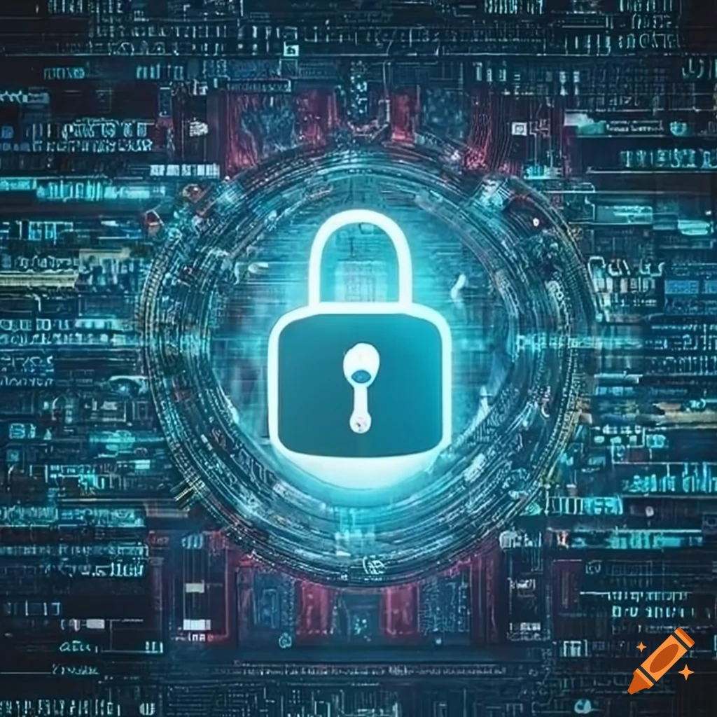 Cybersecurity report cover design on Craiyon