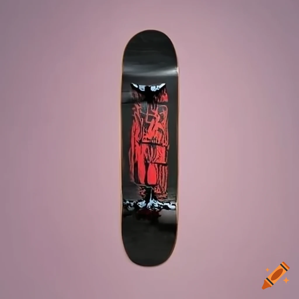 Skateboard deck with bam margera's signature style on Craiyon