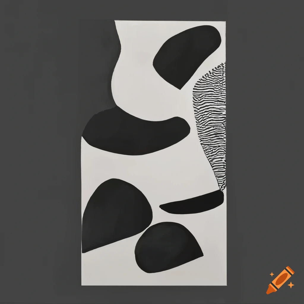 Geometric black and white landscape by matisse on Craiyon