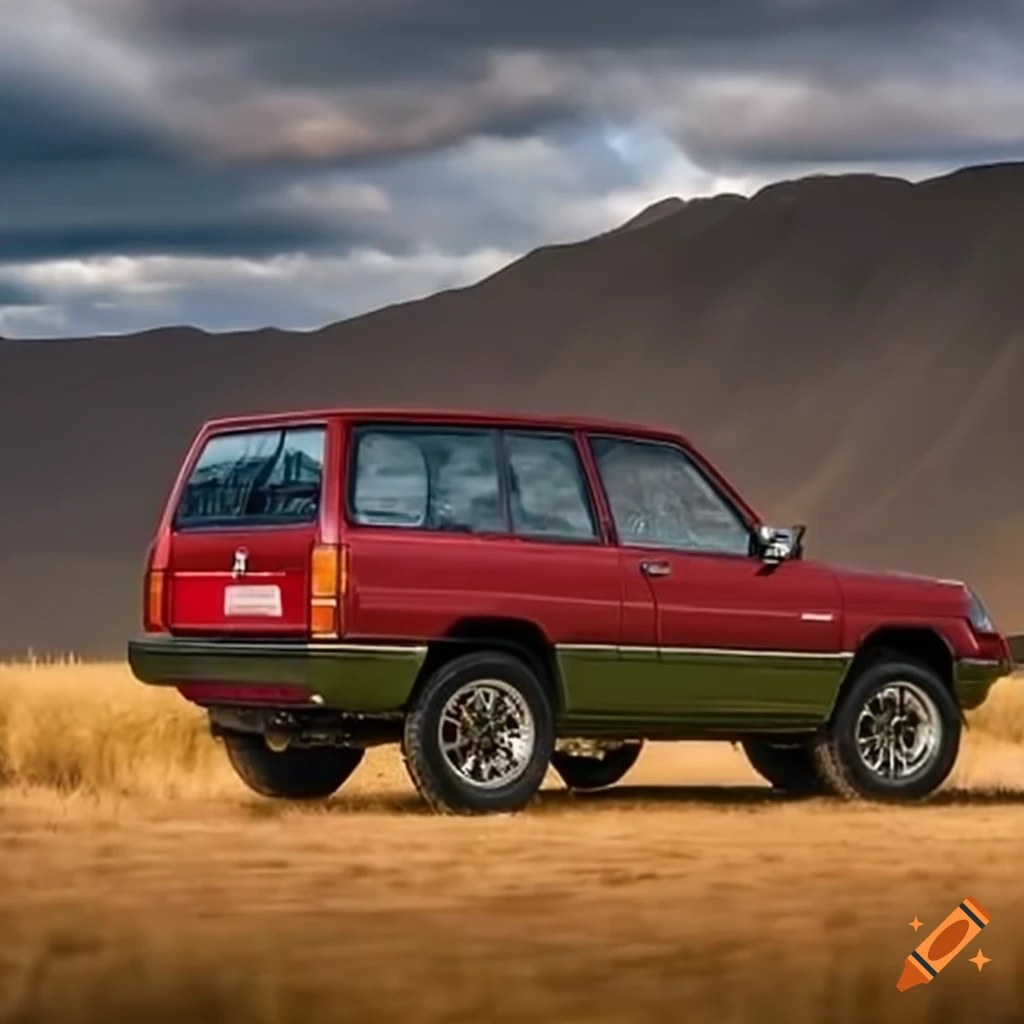 Mitsubishi SUV conquering rough terrains