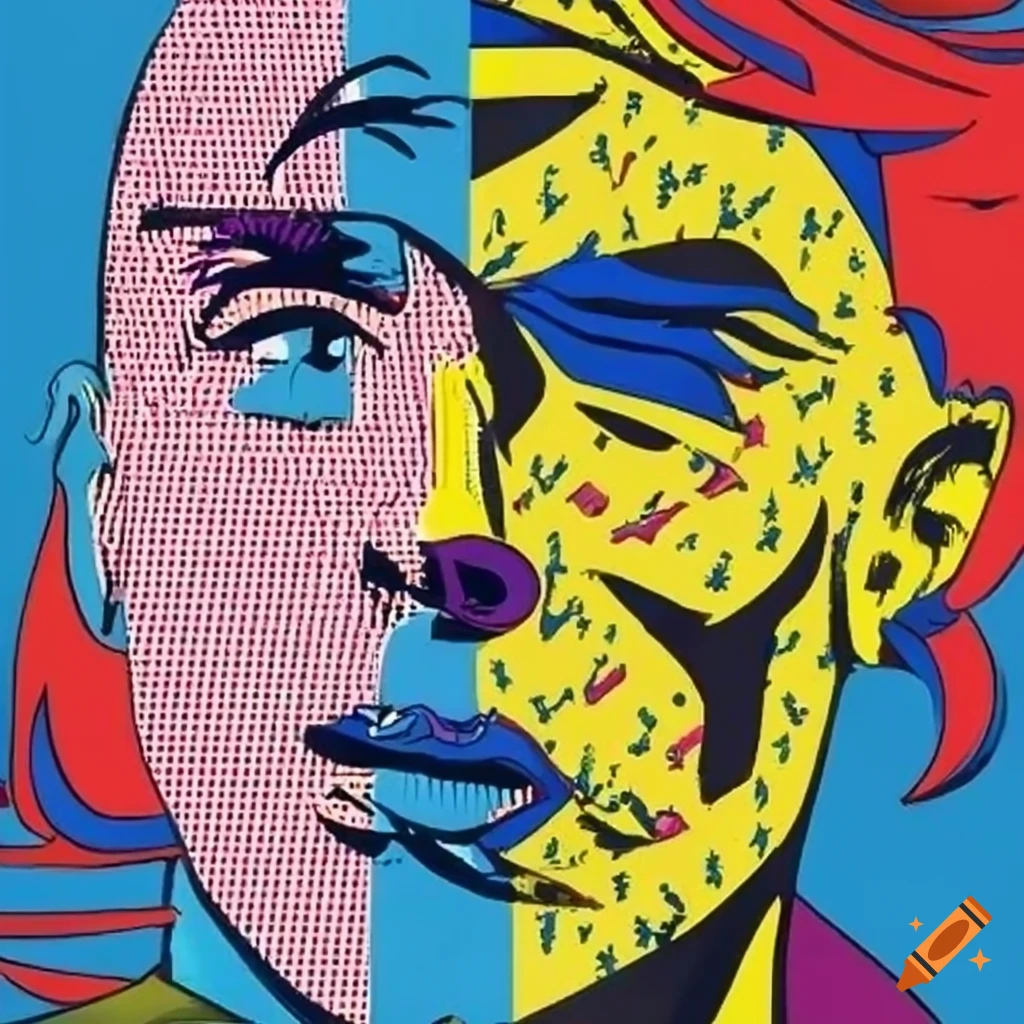 Vibrant Pop Art Collage Inspired By Roy Lichtenstein