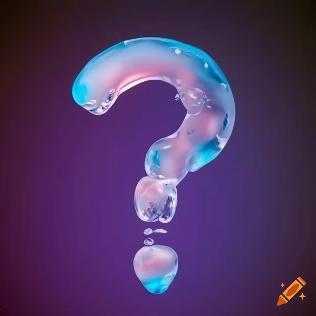 Floating ice bubble in colorful background