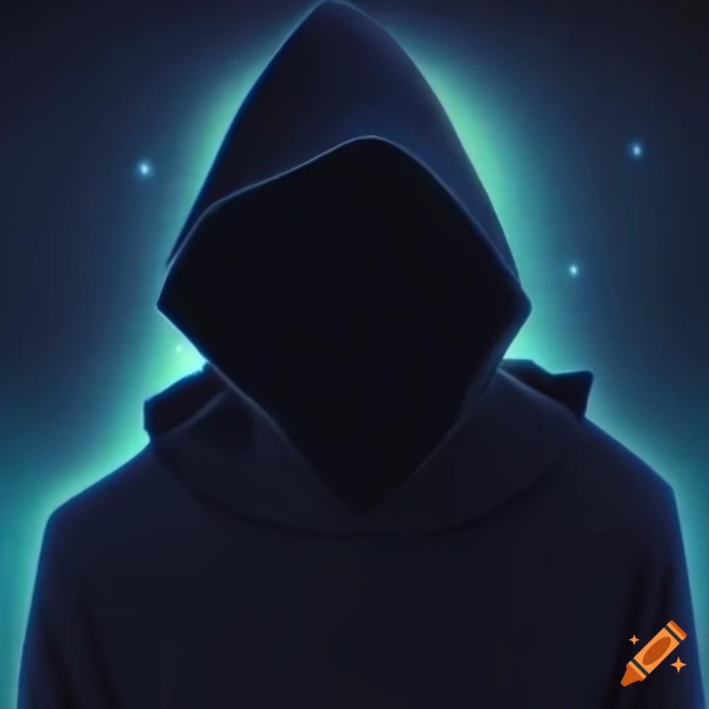 Dark synthwave artwork with a hooded silhouette on Craiyon