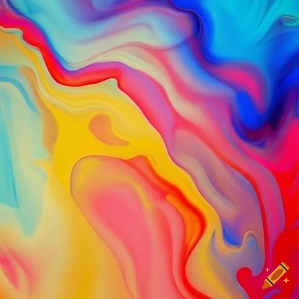 abstract artwork with red, blue and yellow colors