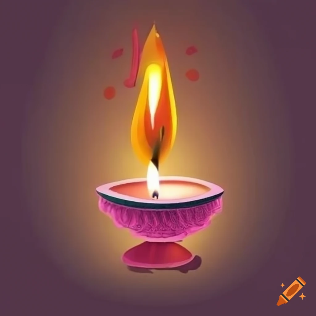 Free Purple Happy Diwali Card Image