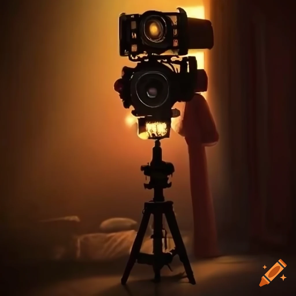 scene of villagers creating a movie