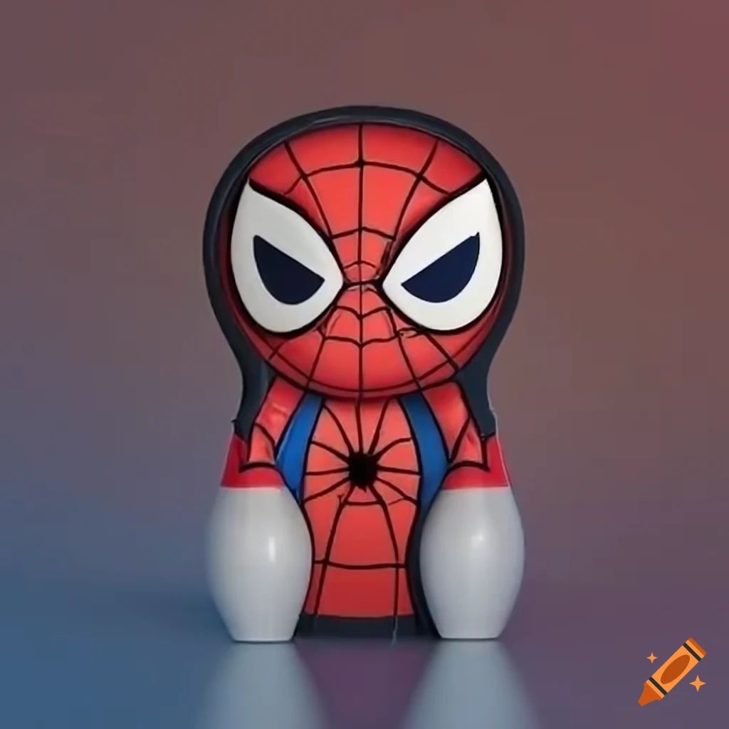 Spiderman-themed bowling pins