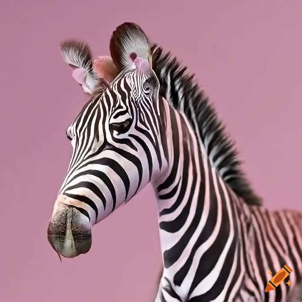 Pink polka dot zebra on Craiyon