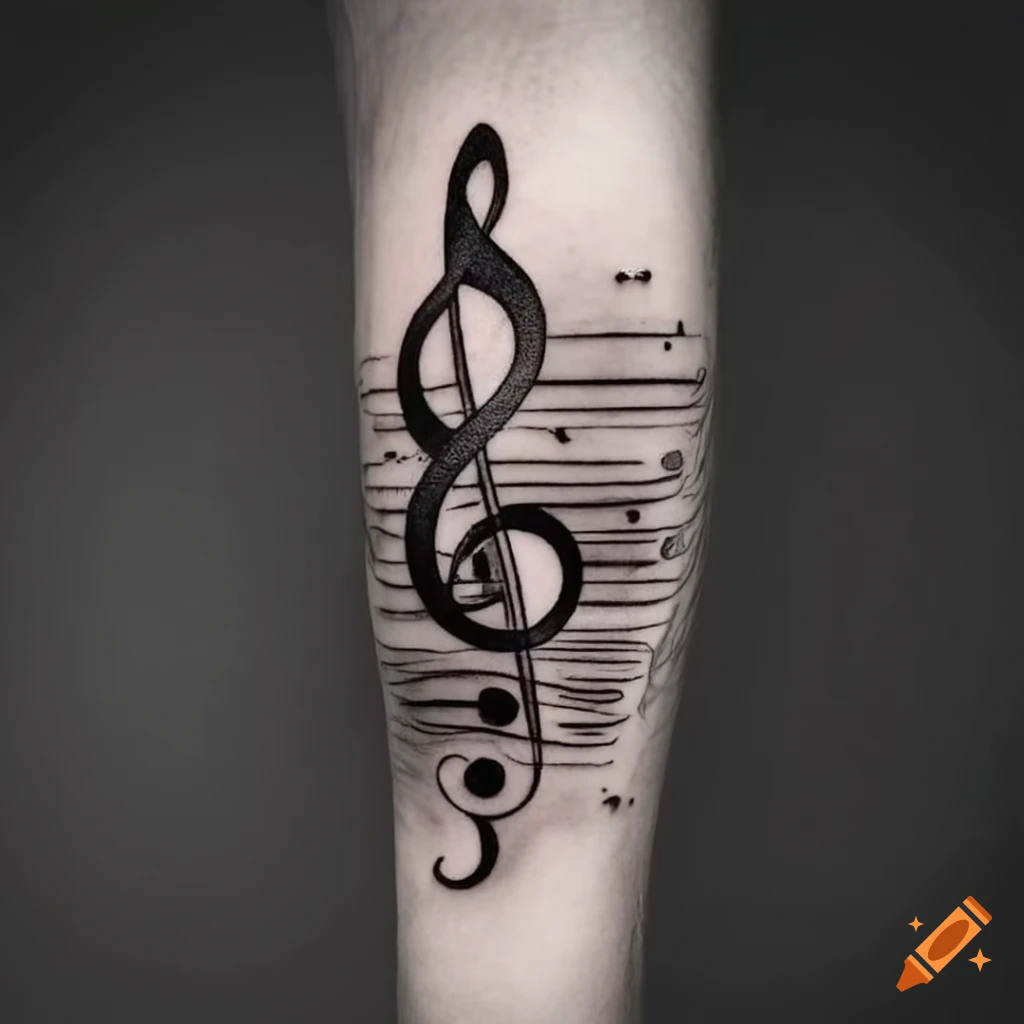 Music Tattoo Design On Arm - Tattoos Designs
