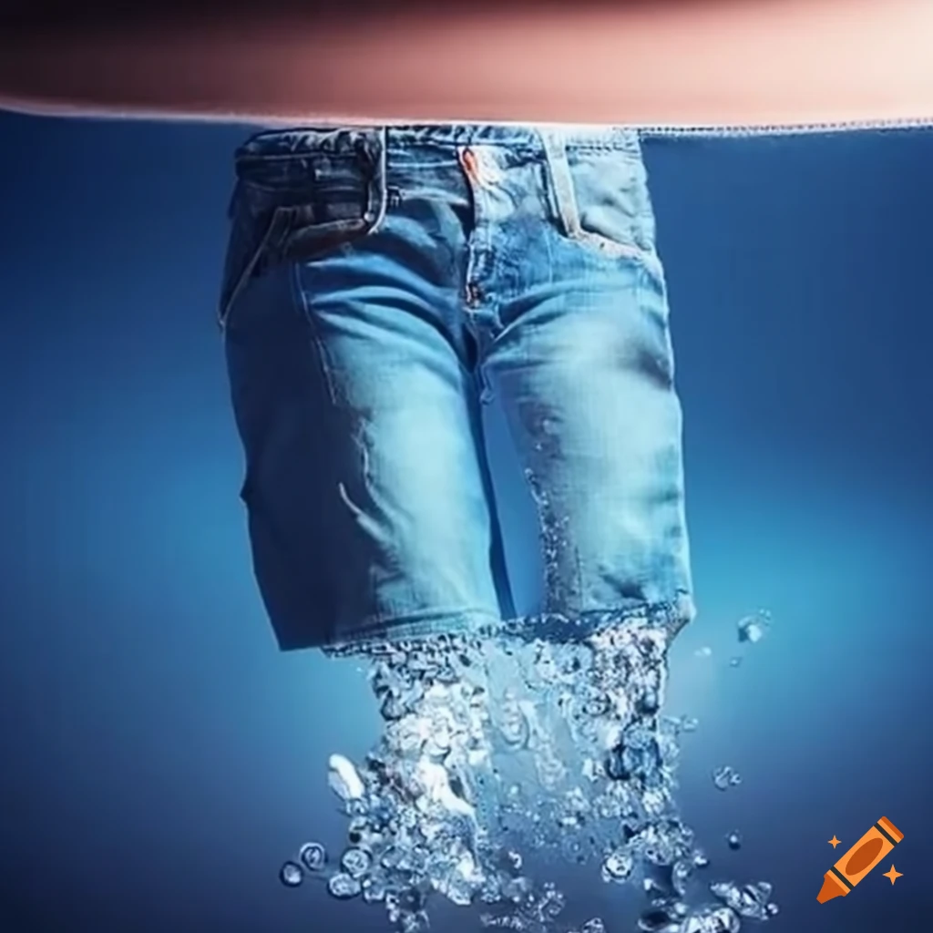 Jeans and tshirt, 20,000 liters of water used in production on Craiyon