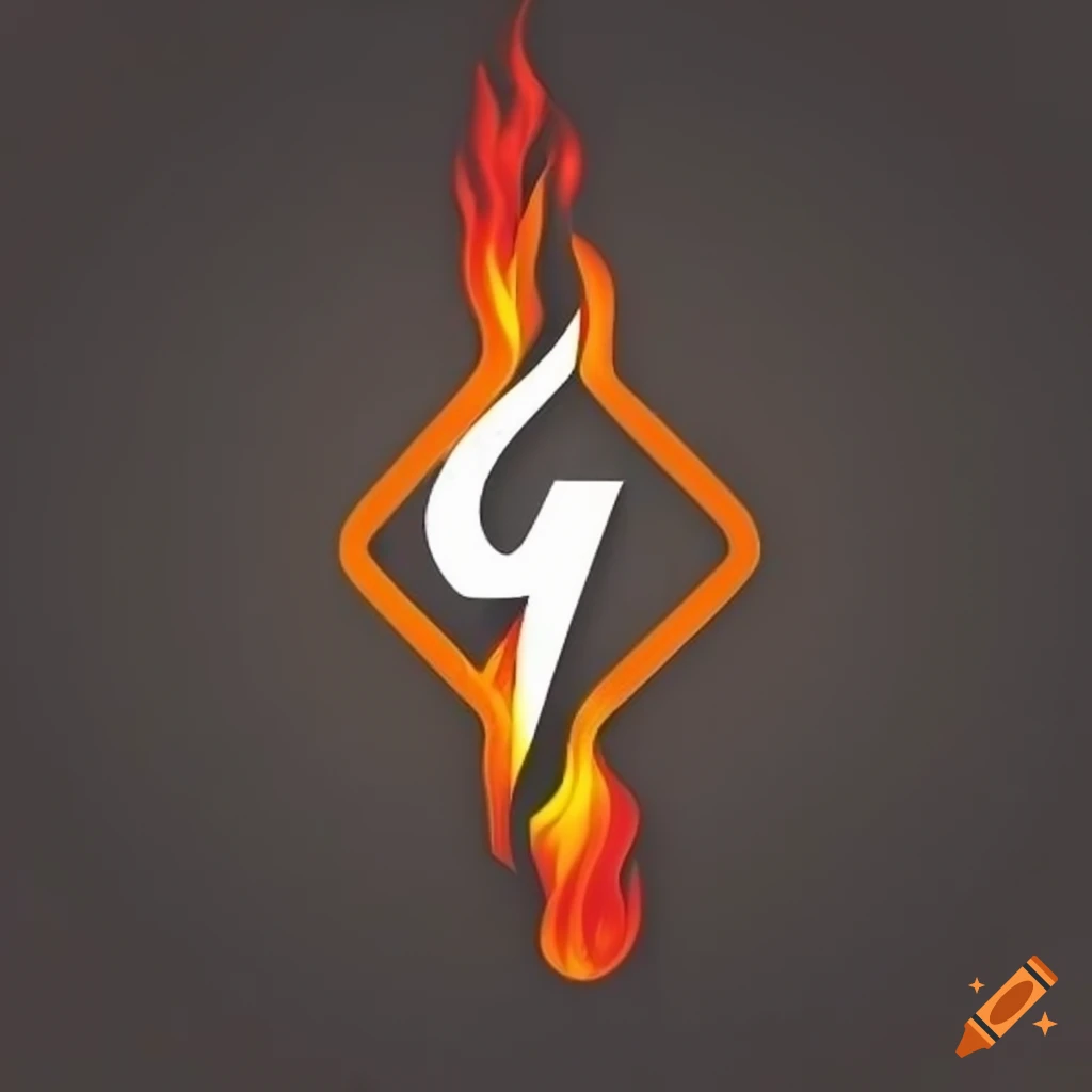 Csgo team logo with flame design