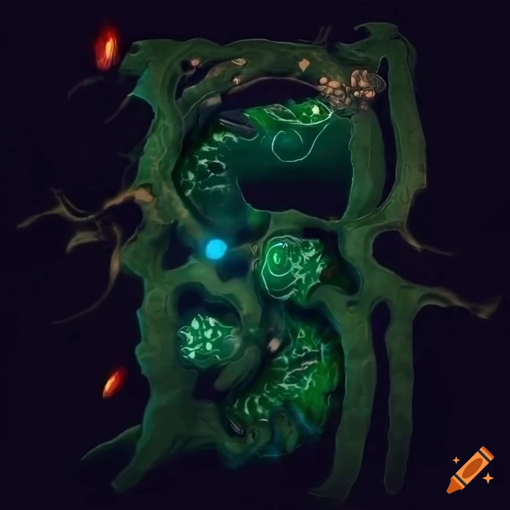 organic plant-themed platformer game layout map