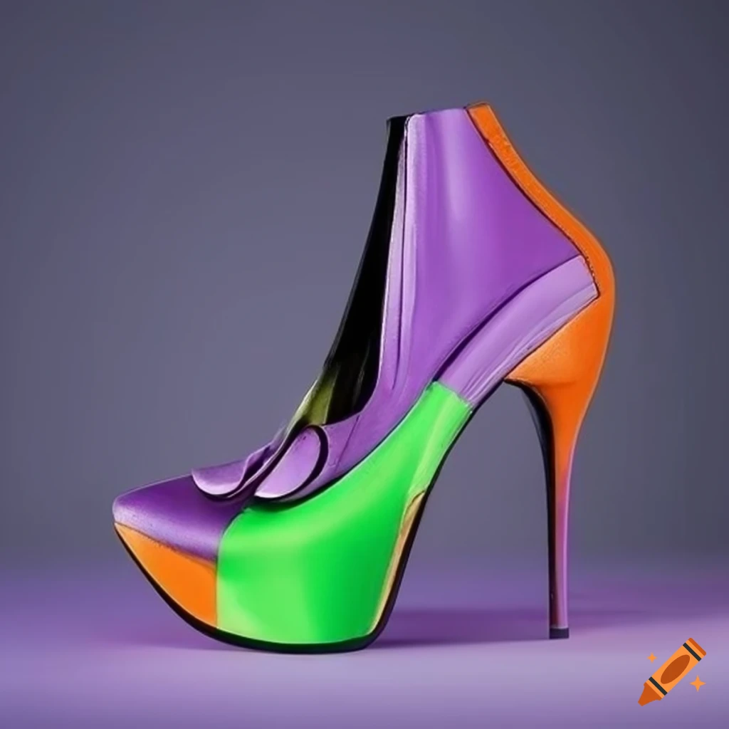 Colorful surrealistic ladies high heels