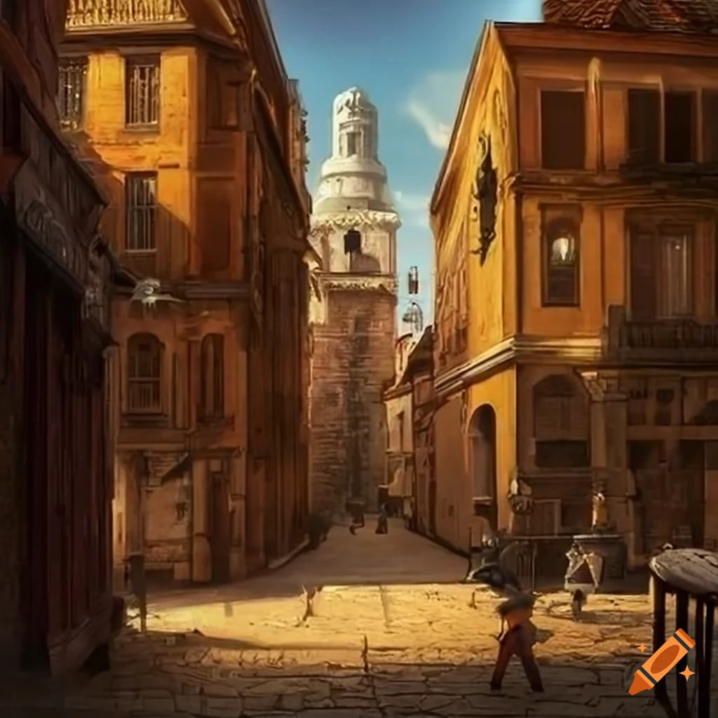 roman-inspired fantasy city streets