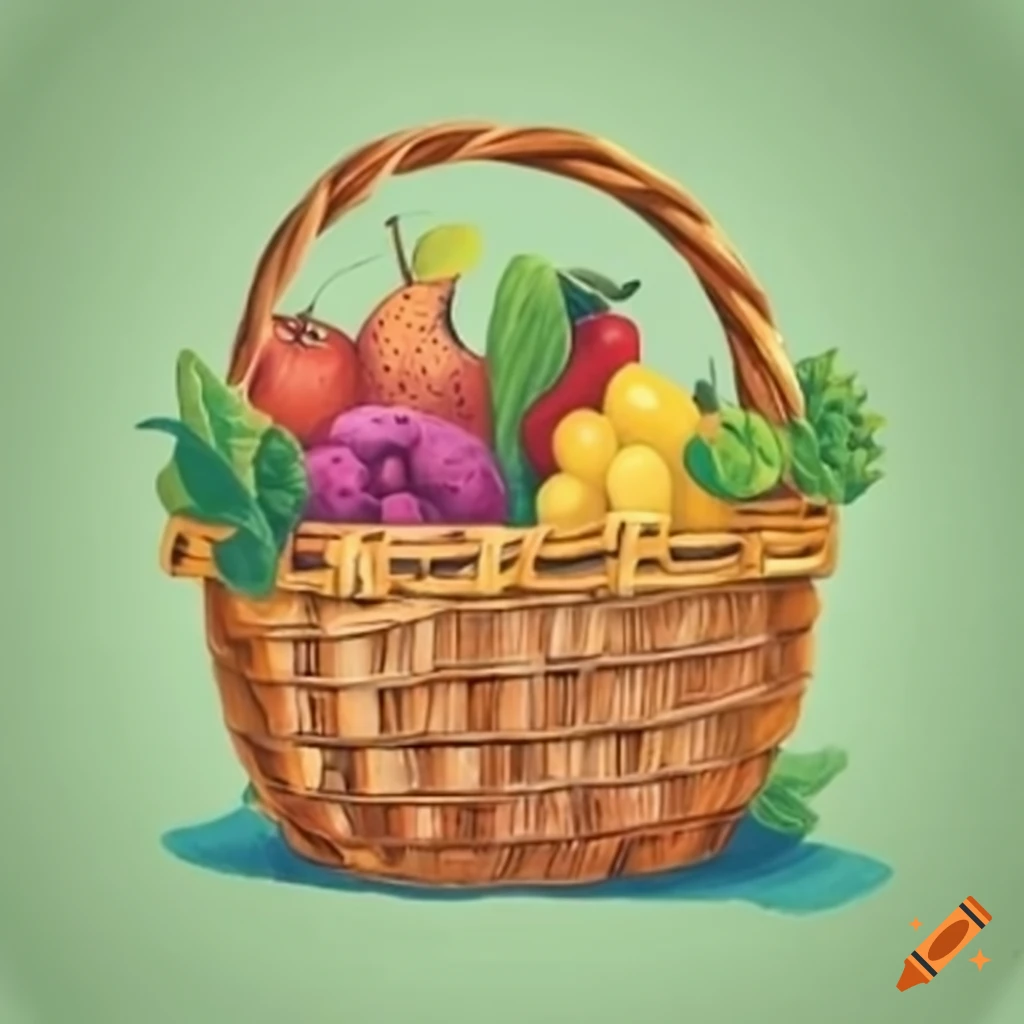 scales cash register grocery basket fruits vegetables wicker basket jar