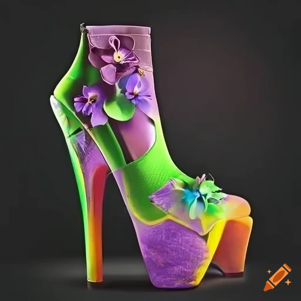 GIVENCHY⚡️Shark lock floral ankle strap peep toe heeled sandals size  38EU/8US | eBay